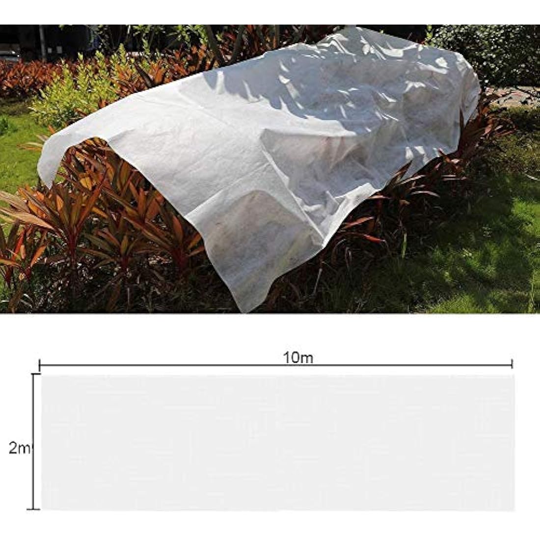KAHEIGN 2 x 10M Plant Frost Protection Fleece, 30gsm Garden Fleece Plant Antifreeze Cloth Winter Plant Protection Fabric, Cover From Birds and Insects