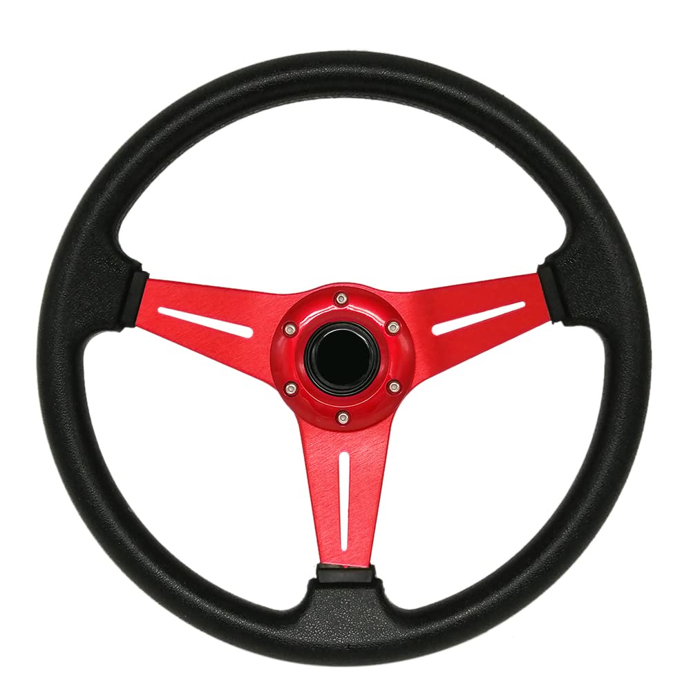 YEHICY Auto Racing Flat Steering Wheel with Purple Spokes 350mm 13.8”6 Bolts Grip Vinyl Leather Universal Simulation Game Steering Wheel For Logitech G29 G920 G923