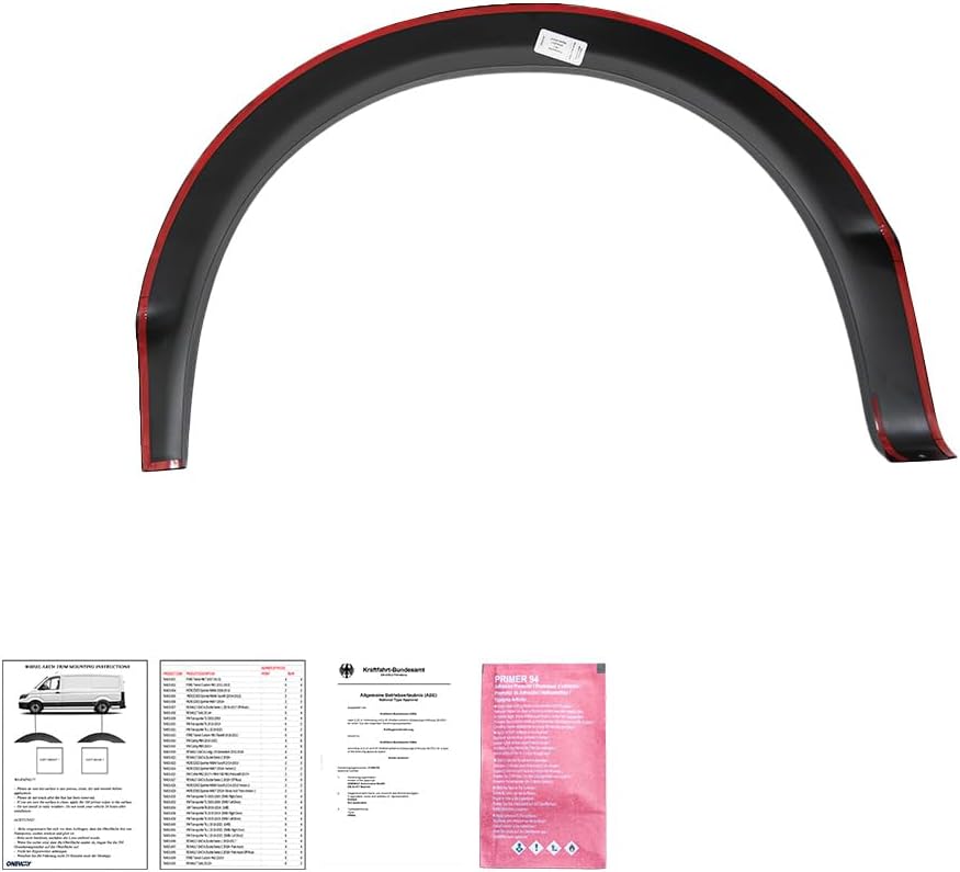 Oneway Set Wheel Arch Trims compatible with Volkswagen Transporter T6.1 2020-2022 (Short wheel base) - Matt black