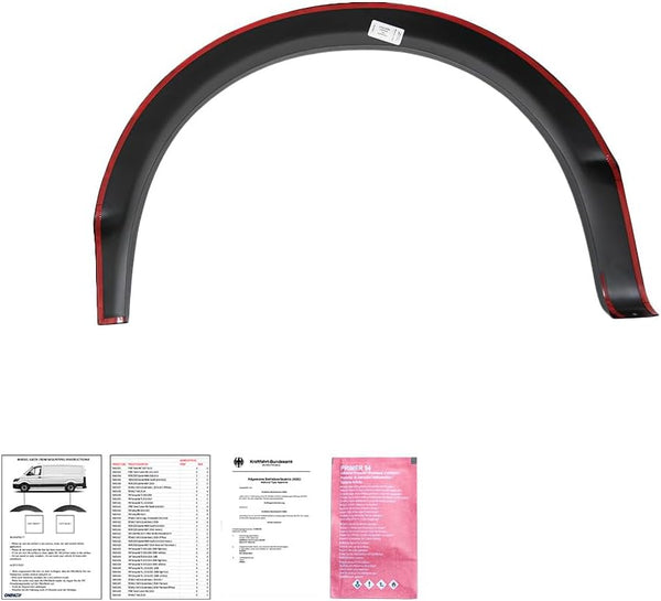 Oneway Set Wheel Arch Trims compatible with Volkswagen Transporter T6.1 2020-2022 (Short wheel base) - Matt black