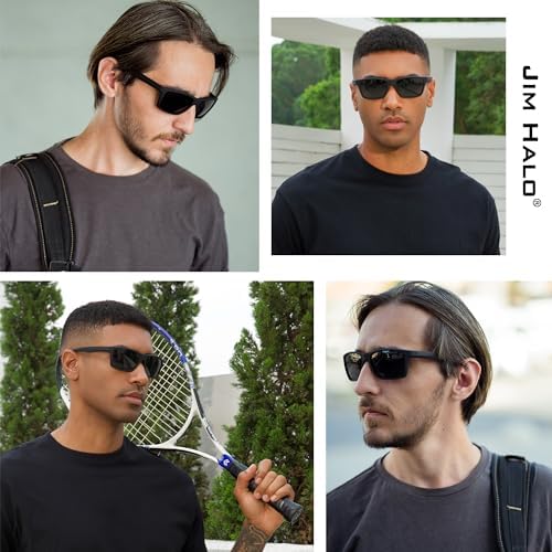 Jim Halo Polarized Sunglasses for Men Women Wrap Around Sport Sun Glasses for Cycling Fishing Driving