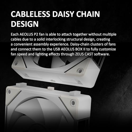 GAMDIAS 120mm ARGB PC Case Fans, Computer Case Fan, Cabless Daisy Chain Connection, Dual Infinity Mirror Lighting, Swappable Fan Blade for Reverse Airflow, Performance 30mm Thick, With Control Box