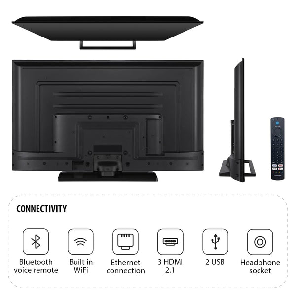 Toshiba UF3F 65 Inch Fire 4K HDR TV, TRU Picture Engine, HDR10, Dolby Vision & Atmos, Sound by Onkyo, DTS Virtual X, Alexa Voice Remote