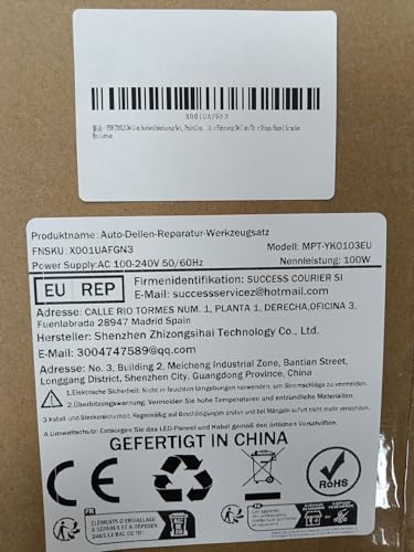 PDR TOOLS Auto Dent Removal Kit, Auto Body Dent Repair Kit with Blue Long Glue Tabs, T-Bar Slide Hammer and Dent Duller for Automotive Dents/Door Dings/Hail Damage Removal