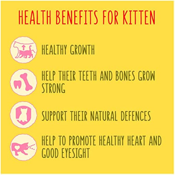 GO-CAT Kitten Chicken, Turkey and Milk Dry Cat Food 2kg, Pack of 4