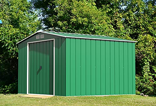 Duramax ECO 8 x 8 (6.35 m2) Metal Garden Storage Shed, Hot-Dipped Galvanized Metal Garden Shed, Tool Storage Shed, Strong Reinforced Roof Structure, Maintenance-Free Metal Shed, Anthracite