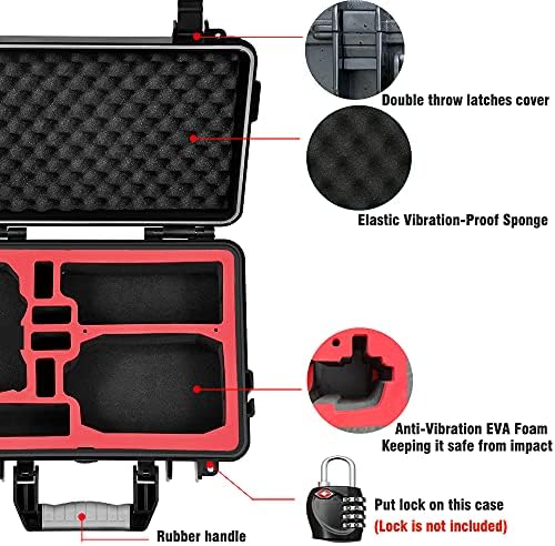 LEKUFEE Waterproof Hard Case for DJI Mini 4K/2 SE/2, Mini SE/Mavic Mini Drone & Accessories (Case Only)