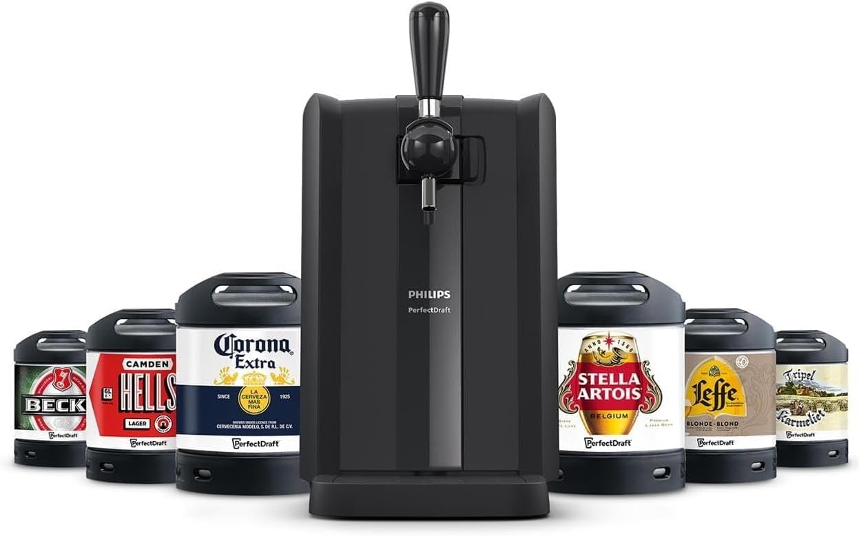 Philips Home Draft Beer Machine 5000 series, PerfectDraft, Fresh cold draft beer at Home, 30 days fresh beer, 3°C, 6L keg, (HD3760/90) [Energy Class A]