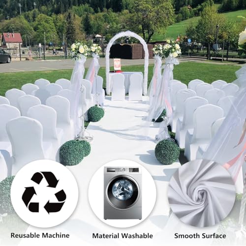 Kapwall 12 PCS Black Chair Covers, Spandex Stretch Washable Chair Covers for Wedding,Party and Banquet