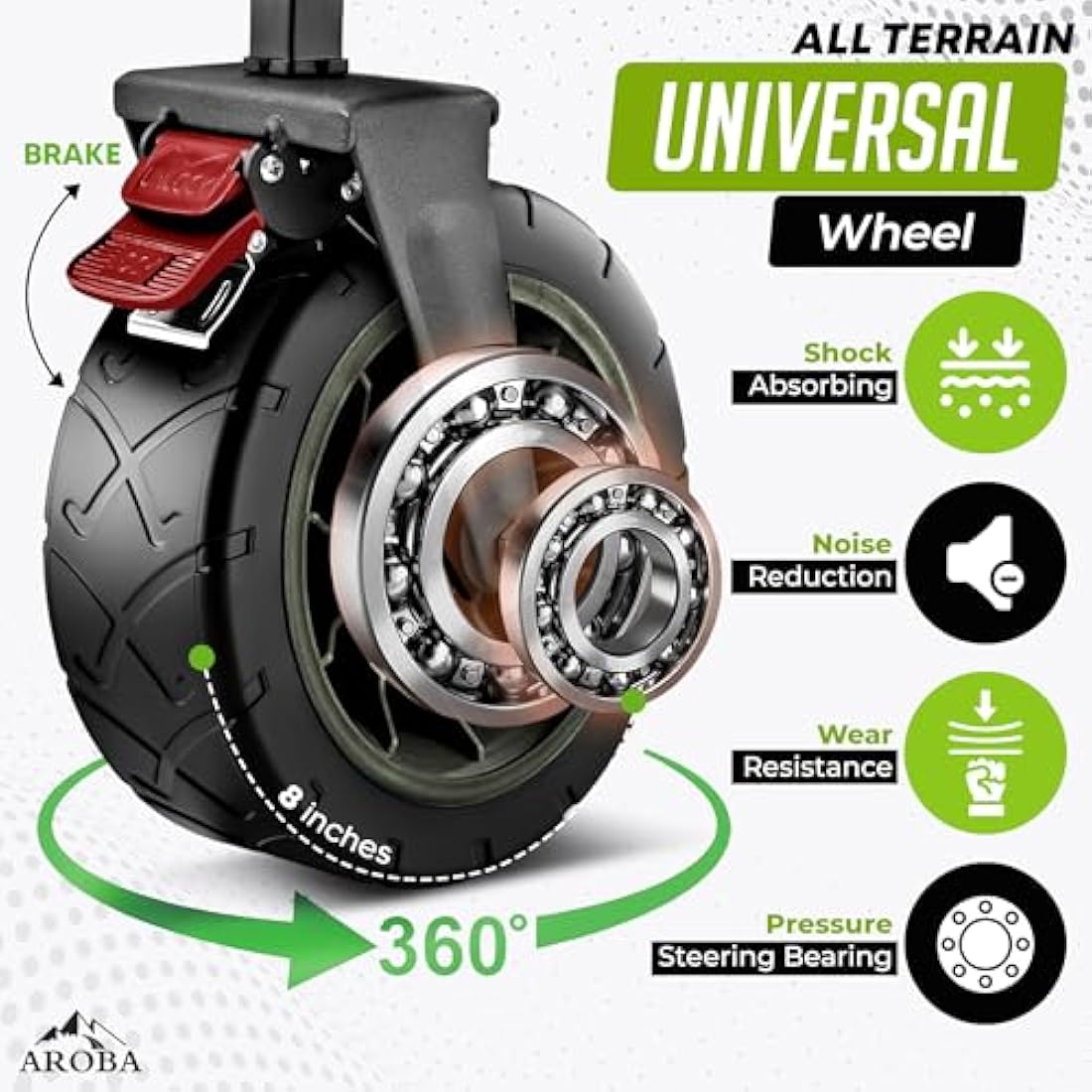 Heavy Duty Folding Festival Trolley – 300L Extra-Large – Includes Chair & Oversized Umbrella Collapsible Wagon with All-Terrain Wide Wheels, Adjustable Handle & 100KG Capacity (Dark Green)