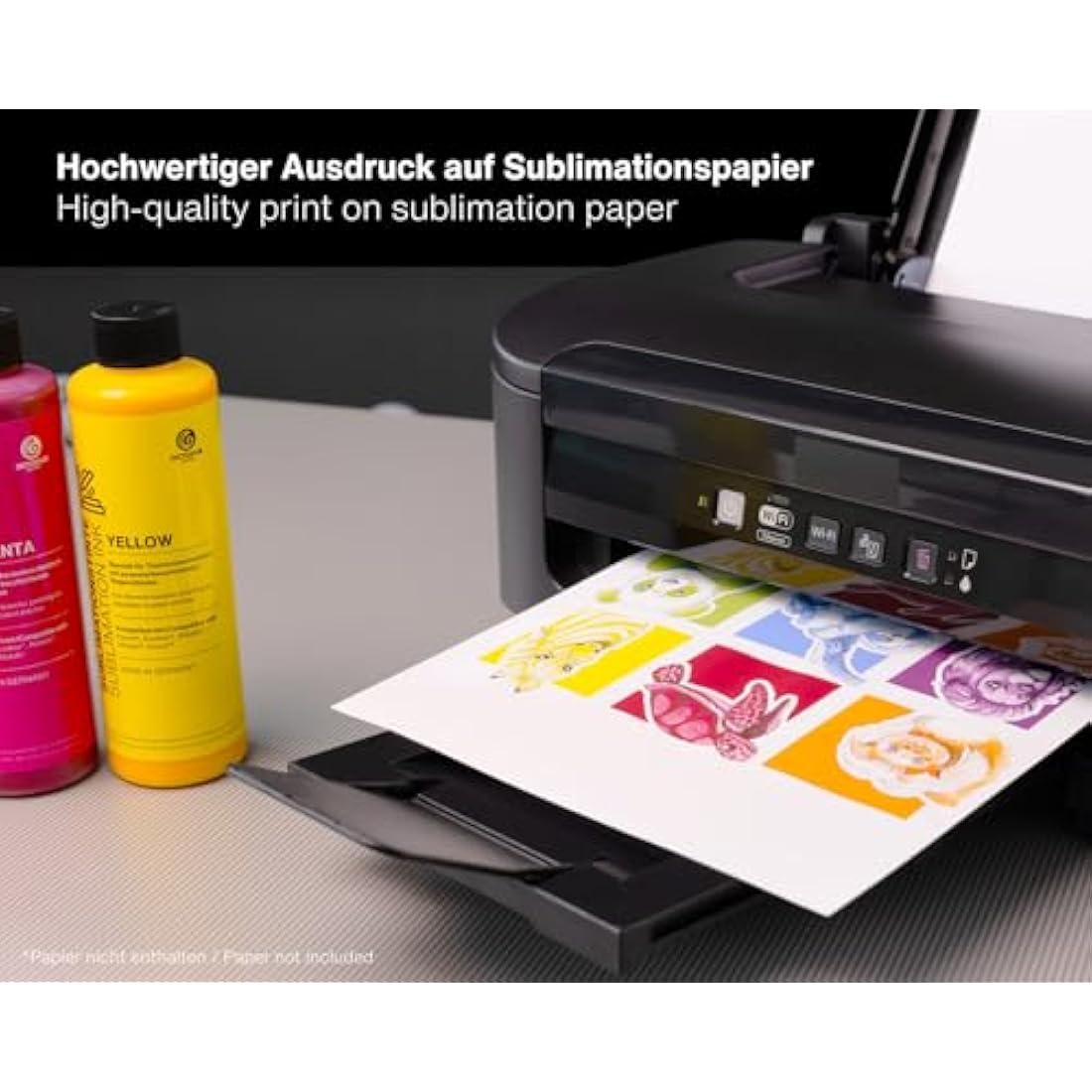 4x 100 ml Sublimation ink compatible for Epson, Brother, Roland, Mimaki, Mutoh, CMYK