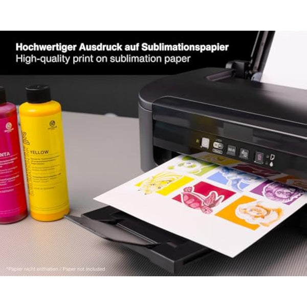 4x 250 ml Sublimation ink compatible for Epson, Brother, Roland, Mimaki, Mutoh, CMYK