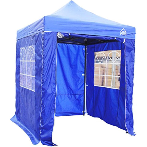 All Seasons Gazebos 2x2m Heavy Duty Fully Waterproof Pop up Gazebos and 4 Side Walls - Royal Blue