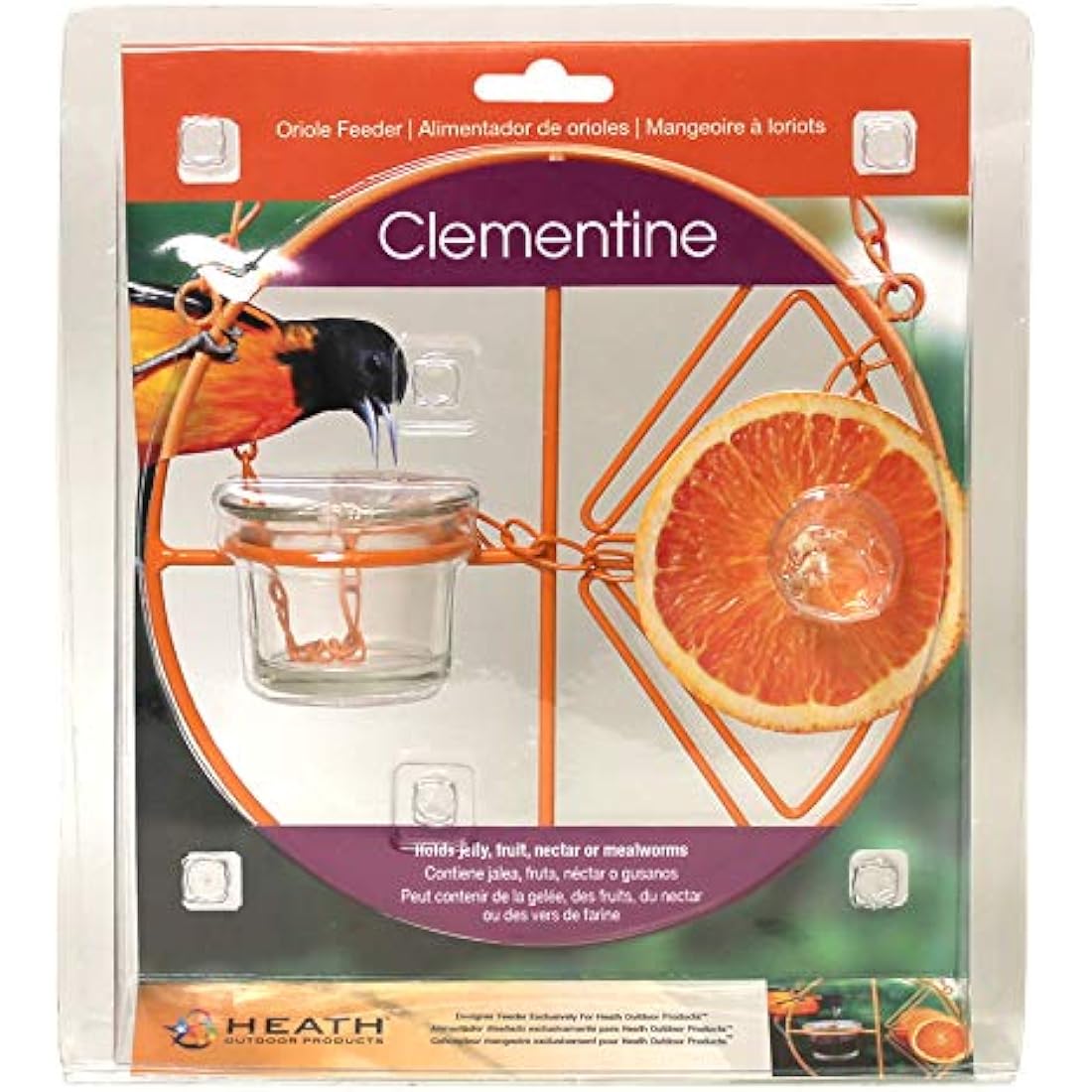 Heath Outdoor Products CF-133 Clementine Oriole Feeder, orange