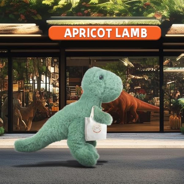 Apricot Lamb Soft Toys Plush Dinosaur Stuffed Animal Soft Cuddly Perfect for Girls Boys (Green Dinosaur, 10 Inches)