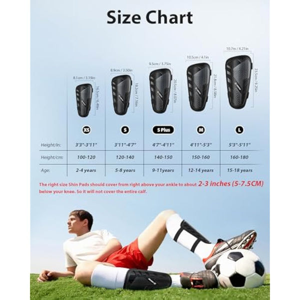 AirsFish Shin Pads Boys CE Certified Kids Football Shin Guards Breathable Non Slip Extended Adjustable Straps Lightweight Soccer Shin Pads for Boys Girls Teens Leg Calf Protective