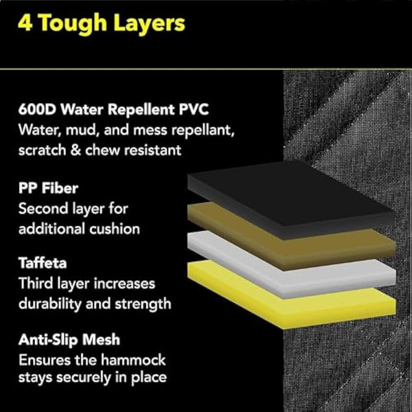 Meadowlark XL Dog Seat Covers Unique Design & Full Car Protection-Doors,Headrests & Backseat. Extra Durable Zippered Side Flap, Waterproof Hammock Pet Seat Cover + Seat Belt & 2 Headrest Protectors