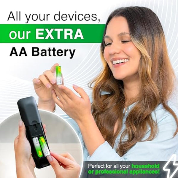 AA Batteries Pack of 80 1.5V / Mignon / LR06 / MN1500/ AM3 by GP Batteries AA Extra Alkaline Batteries ideal for: Toys/Controllers/Torch/Mouse Suitable for everyday use in a variety of devices