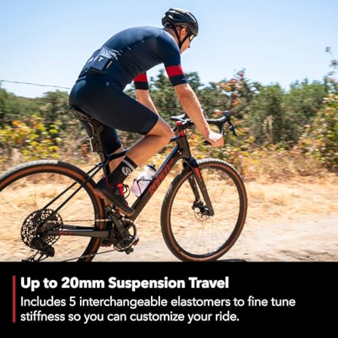 REDSHIFT ShockStop Suspension Stem for standard 1-1/8in (28.6mm) Steerer Tubes, Shock-Absorbing Bike Handlebar Stem for Road, Gravel, Hybrid, and E-Bikes