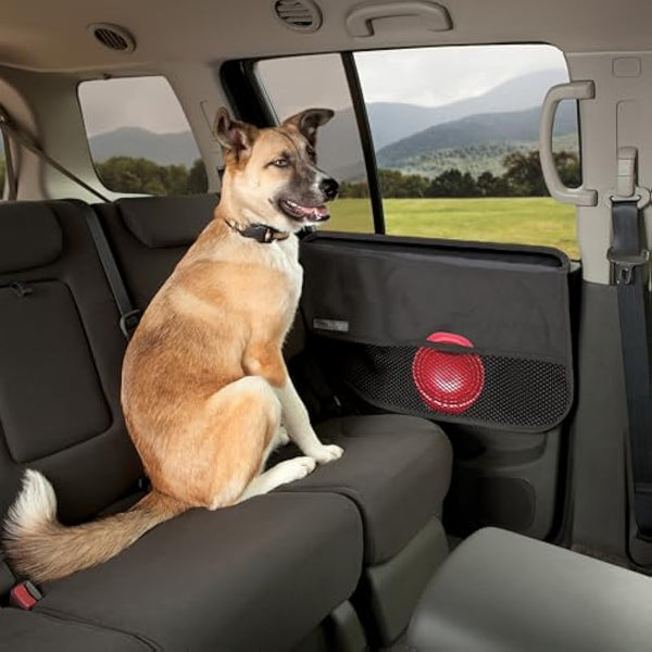Kurgo Car Door Guard, Dog Car Door Protector, Easy Installation, Waterproof & Stain-Resistant, 2-Pack, Charcoal Grey