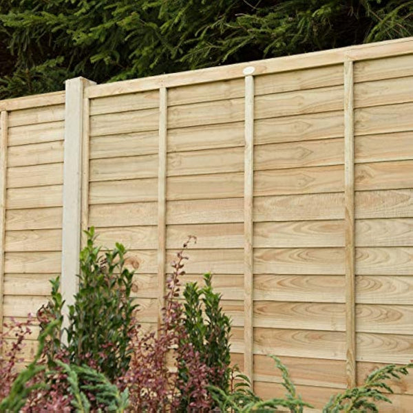 Forest Garden 6ft x 5ft (1.83m x 1.52m) Pressure Treated Superlap Fence Panel (Pack of 3)