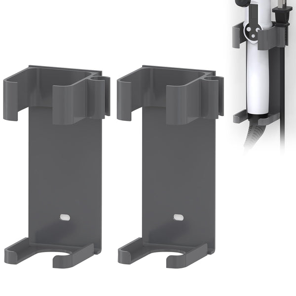 2 Pack Extra Large Curling Iron Holder Wall Mount for Devices Diameter Under 1.77" (4.5CM), Hair Styling Tool Storage Organizer, Grey Hairdressing