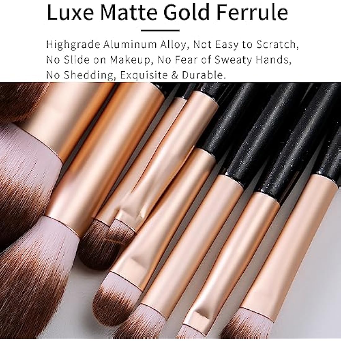 ENZO KEN Elegant Natural Goat Hair Makeup Brush Set with Gift Box, Natural Hair Makeup Brushes Set Professional, Make up Brushes Set Professional, Cosmetic Brush Makeup Set.