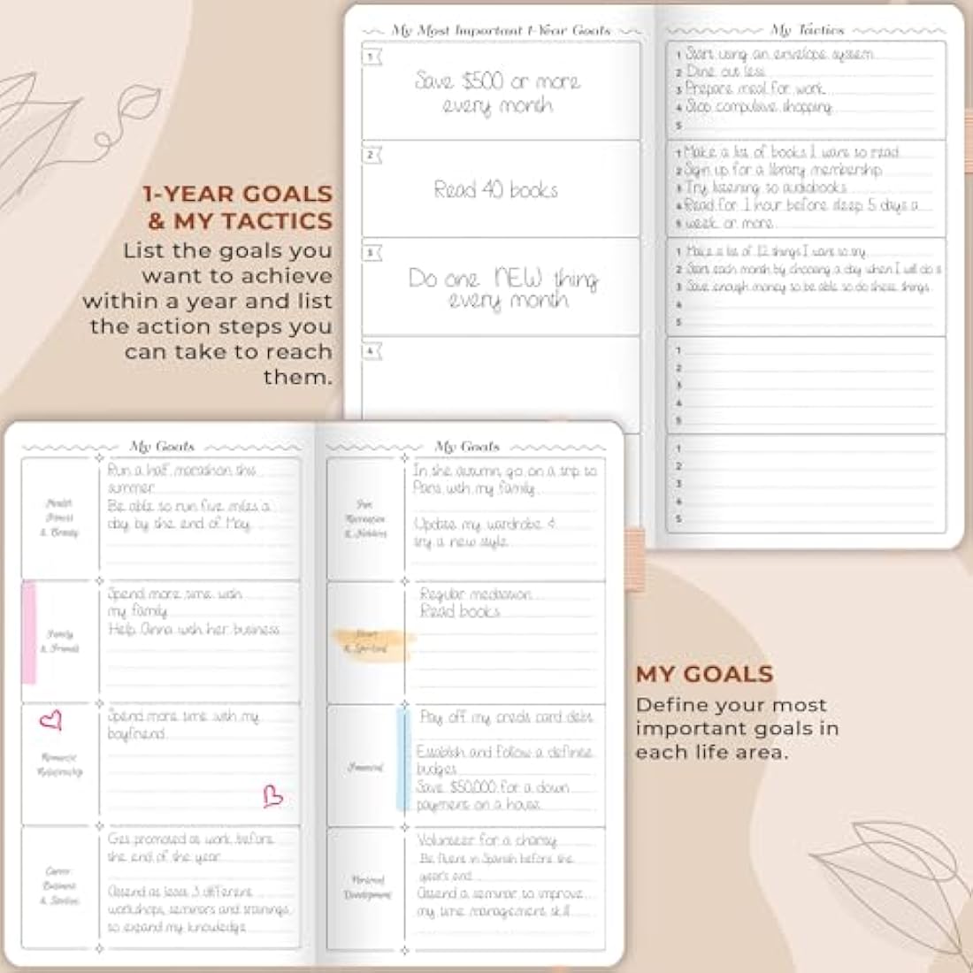 GoGirl Planner and Organizer for Women – Pocket Weekly Planner, Goals Journal & Agenda for Time Management & Productivity. Undated (Rose Gold)