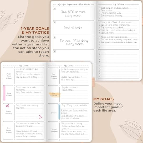 GoGirl Planner and Organizer for Women – Pocket Weekly Planner, Goals Journal & Agenda for Time Management & Productivity. Undated (Rose Gold)