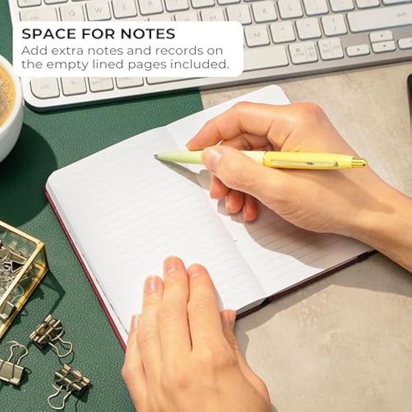 Clever Fox Password Book 2nd Edition Small – Pocket Password Keeper with Laminated Alphabetical Tabs – Internet Address Notebook & Login Details Organizer Journal – 8.9x14.2cm (Wine Red)