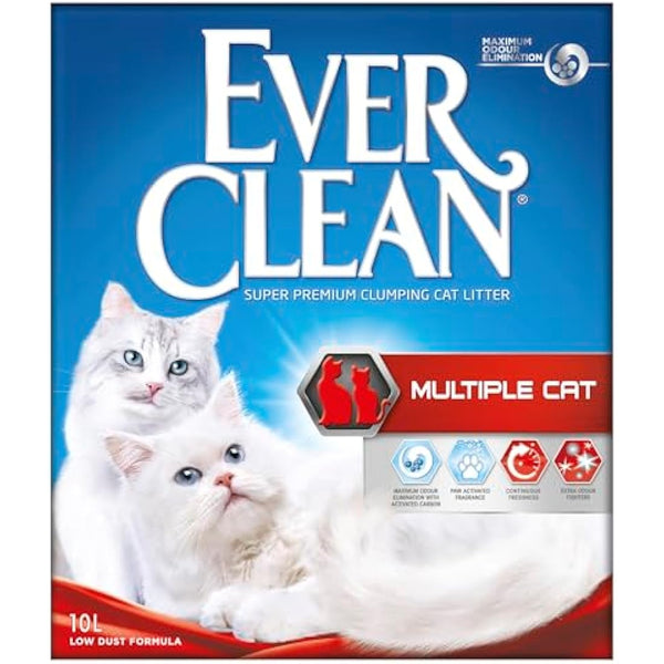 Ever Clean Clumping Cat Litter, Multiple Cat, Scented for long-lasting freshness, Unbeatable Clumping Strength, 10L