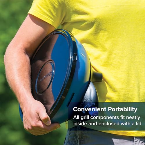 Campingaz Party Grill 400 CV, Camping Stove and Grill, All-in-One Portable Camping BBQ, with Griddle, Grid and Pan Support, Lid Doubles as Wok, Blue