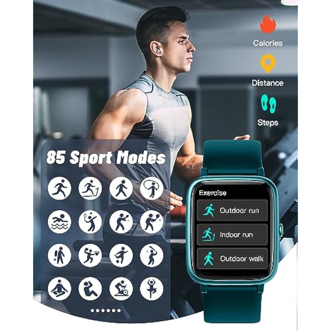 GRV Smart Watch Answer Dial Call,Smart Watches for Women Men with Heart Rate Monitor,Step Counter,Sleep Tracker,Sports Fitness Tracker Watch Call SMS Notification Smartwatch for Android iOS Phone