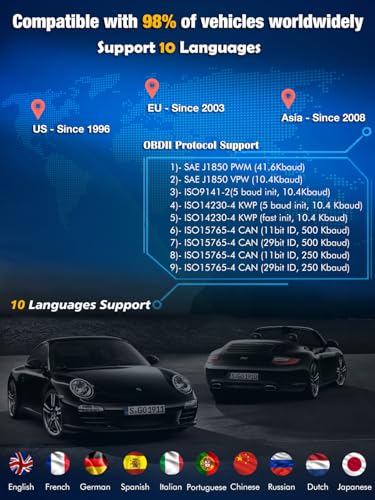 MOTOPOWER MP69038 Car OBD2 Scanner Code Reader Engine Fault Code Reader Scanner CAN Diagnostic Scan Tool - Elite Edition