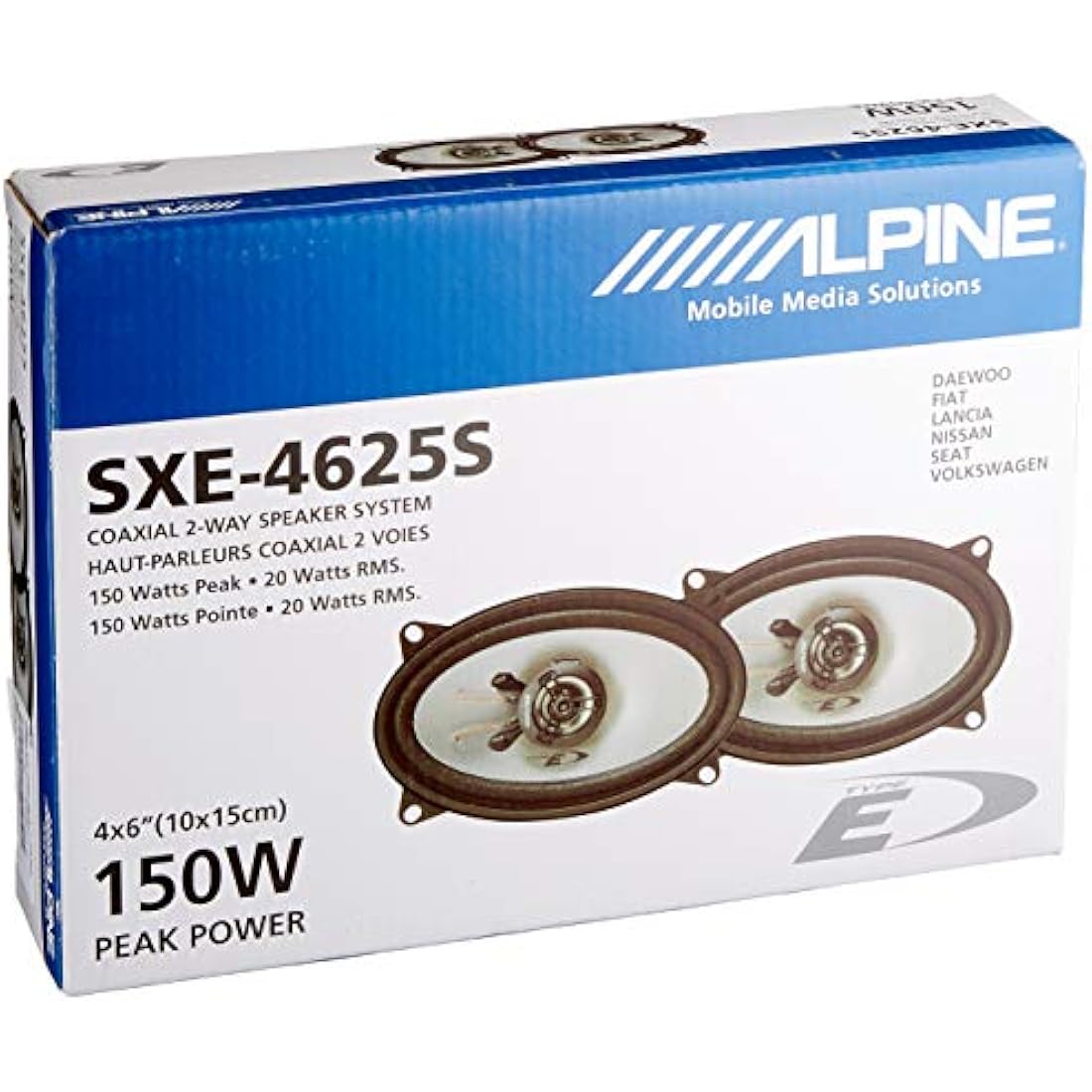 Alpine SXE 4625 S Car Loudspeaker, 60W, black