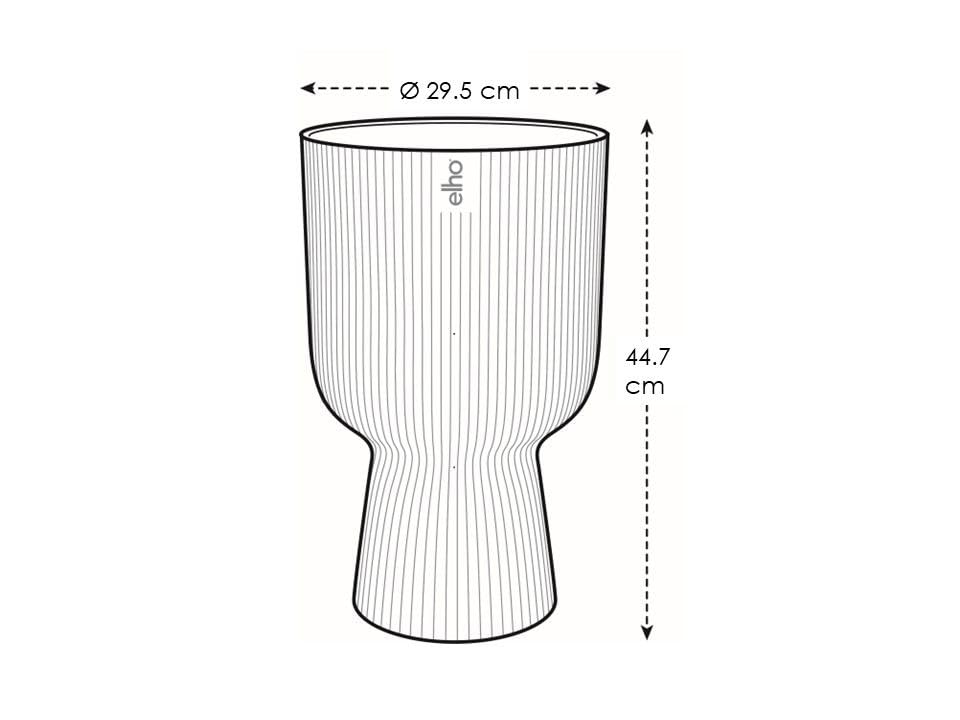 elho Vibes Fold Coupe 30 - Indoor Plant Pot - 100% Recycled Plastic - ? 29.5 x H 44.7 cm - Pink/Delicate Pink