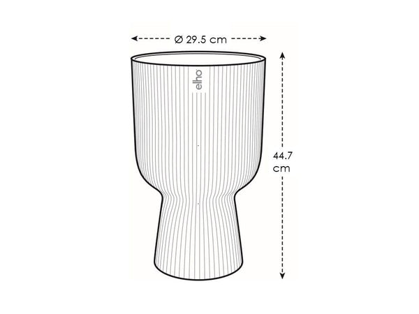 elho Vibes Fold Coupe 30 - Indoor Plant Pot - 100% Recycled Plastic - ? 29.5 x H 44.7 cm - Blue/Deep Blue