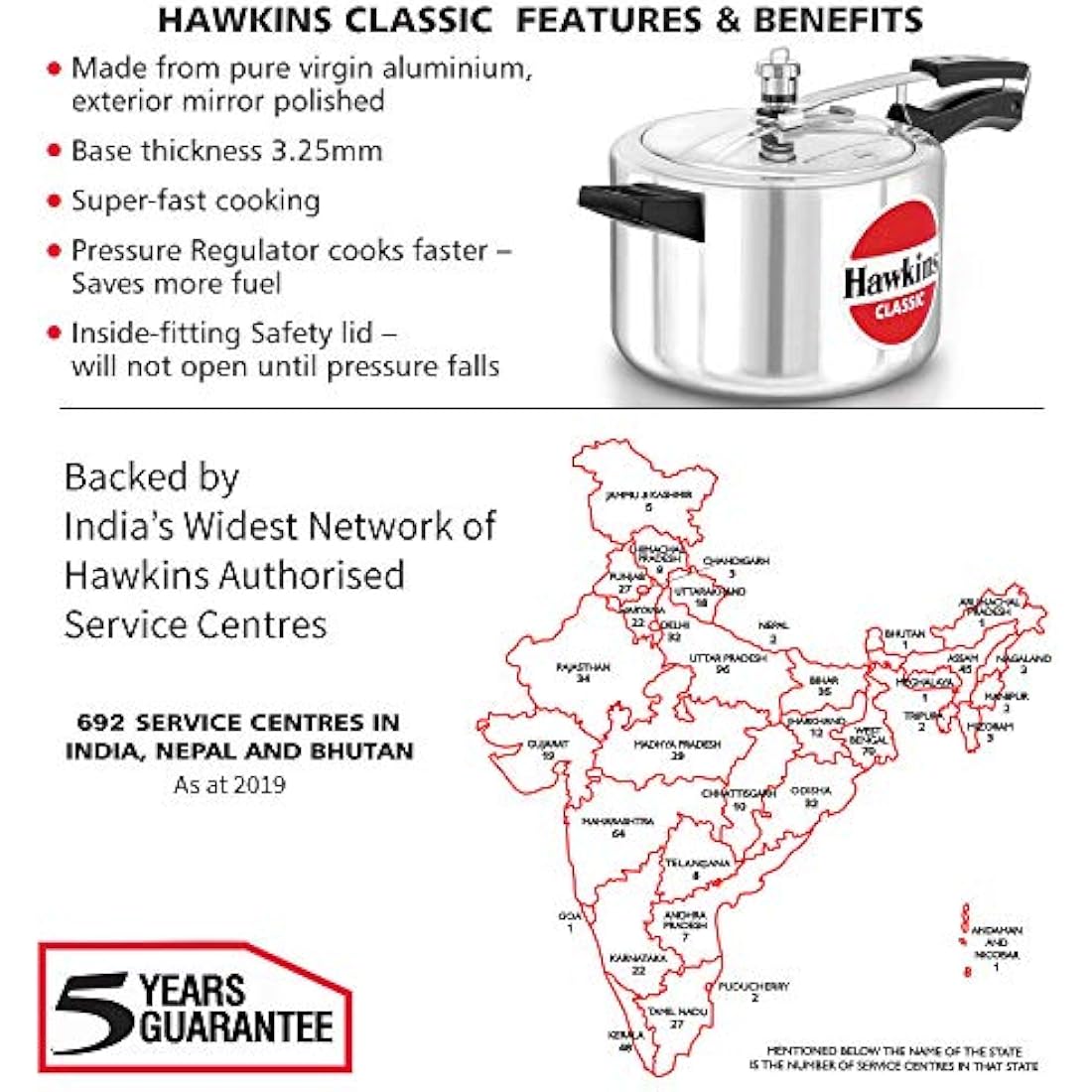 Hawkins Classic Pressure Cookers (5 Litre)