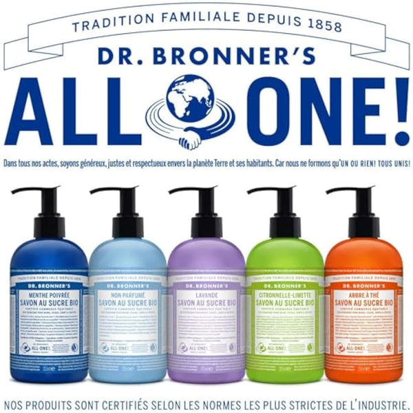 Dr Bronner’s 4-in-1 Organic Unscented Baby Sugar Soap, Made with Organic Oils, Sugar and Shikakai Powder, For Hands, Body, Face & Hair, Fair Trade Certified & Vegan Friendly, 335ml Recycled Pump Bottle