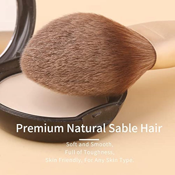 ENZO KEN Natural Hair Makeup Brush Set Professional, Sable Makeup Brushes Set with Case, Natural Hair Brushes Makeup Set, Glitter Make up Brushes Set Professional - ORRA, Black