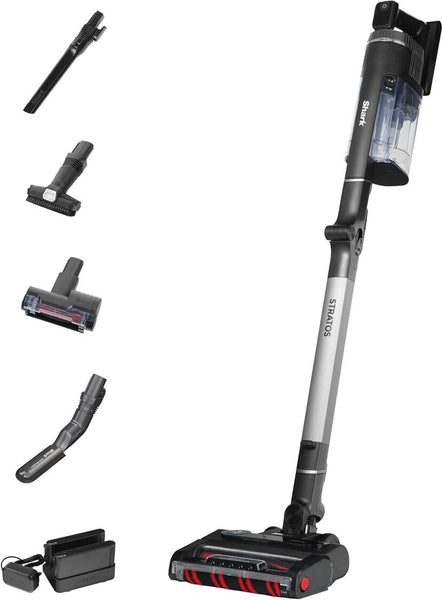 Shark Stratos Cordless Stick Vacuum Cleaner with Anti Hair Wrap Plus, Clean Sense IQ & Anti-Odour Technology, 60 Mins Run-Time, Removable Battery, Charcoal/Rose Gold IZ400UK