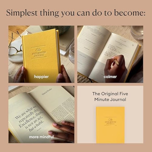 Intelligent Change: The Five Minute Journal - Daily Gratitude Journal for Happiness, Mindfulness, and Reflection - Undated Life Planner (Sunshine Yellow)