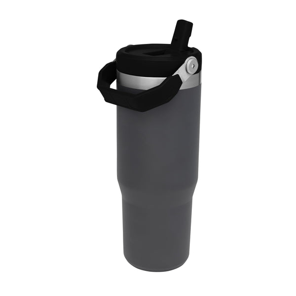 Stanley Flip Straw Tumbler 1.0 Water Bottle With Straw 0.89L - Keeps Cold For 12+ Hours - Easy To Carry - Dishwasher Safe - Stainless Steel Thermal Flask - BPA-Free Travel Mug - Navy