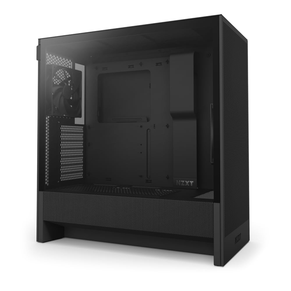NZXT H5 Flow RGB - Compact ATX Mid-Tower PC Gaming Case - High Airflow - F360 RGB Core (CV) Included - 360mm Front & 240mm Top Radiator Support - Cable Management - Tempered Glass - White