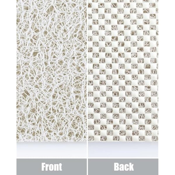 Loofah Mats for Shower, Non Slip Soft Textured Bath, Bathtub Mat with Drain, Phthalate Free, Quick Drying, Soft Comfort Bathroom Mats for Wet Areas (40x100CM, C-White)