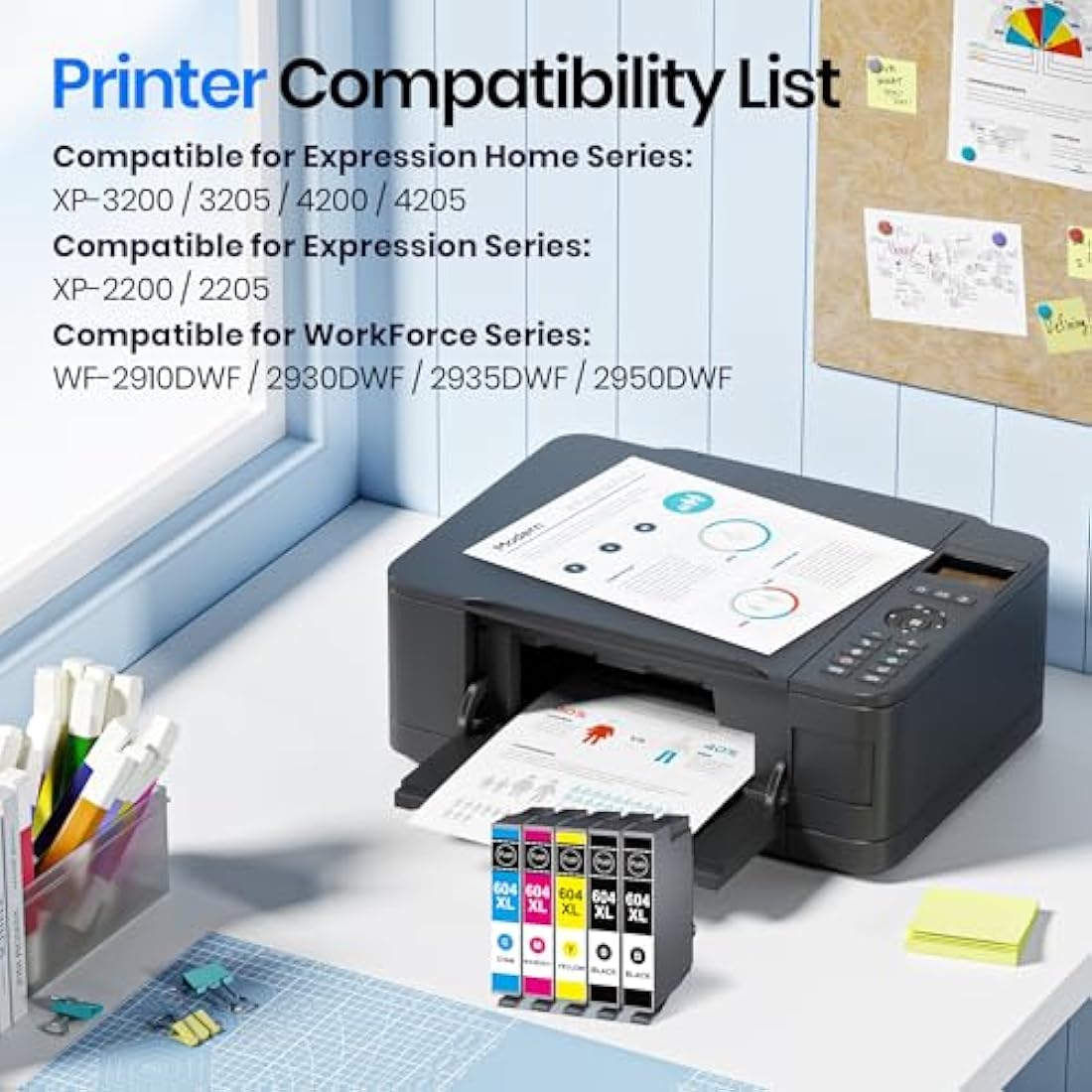 Gureef 604XL Ink Cartridges for Epson 604 604xl Multipack for Epson XP2200 Ink Cartridges Compatible with XP 3200 XP 4200 XP-4205 XP 2200 XP-2205 WF-2935 (10 Pack)