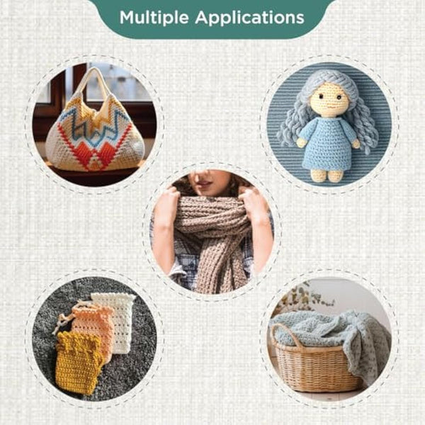 KnitPro Waves Crochet Hooks Set – 14 Hook Grande Gift Set, Sizes 2 – 12mm, Ergonomic Soft Handles, Soft Rubber Grip for Arthritic Hands, Light & Comfortable Crochet Needles for Knitting