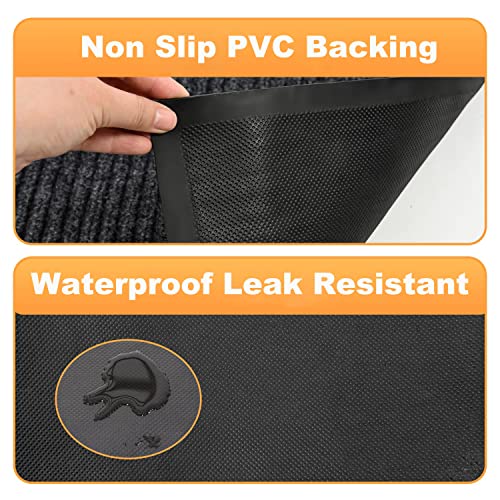 Nisorpa Hallway Carpet Runner 90x500cm Non Slip Extra Long Washable Rug for Home Office Kitchen