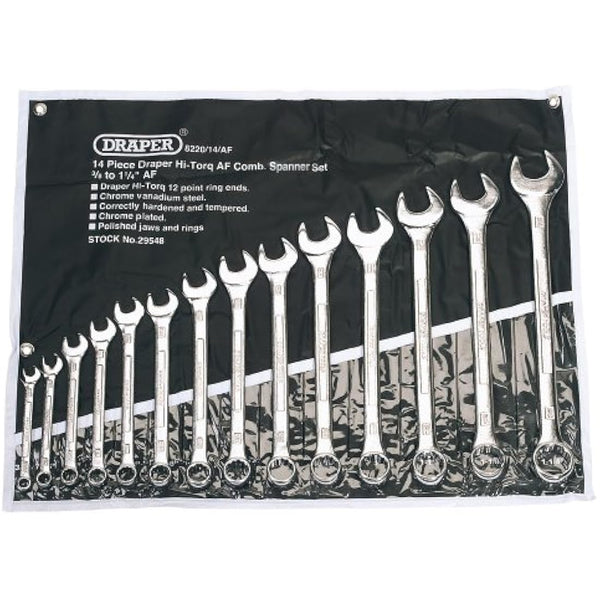 Draper 29548 14 Piece Hi-Torq AF Comb. Wrench Set