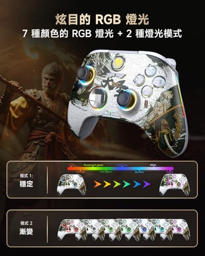 EasySMX X15 Wireless PC Controller with Hall Triggers, Hall Joysticks, Enhanced Bluetooth Game Controller,No Drift No Deadzone effect, Compatible with Windows PC, Android, Steam and Switch